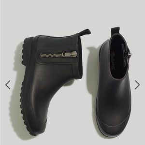Madewell ankle zip up rain boots